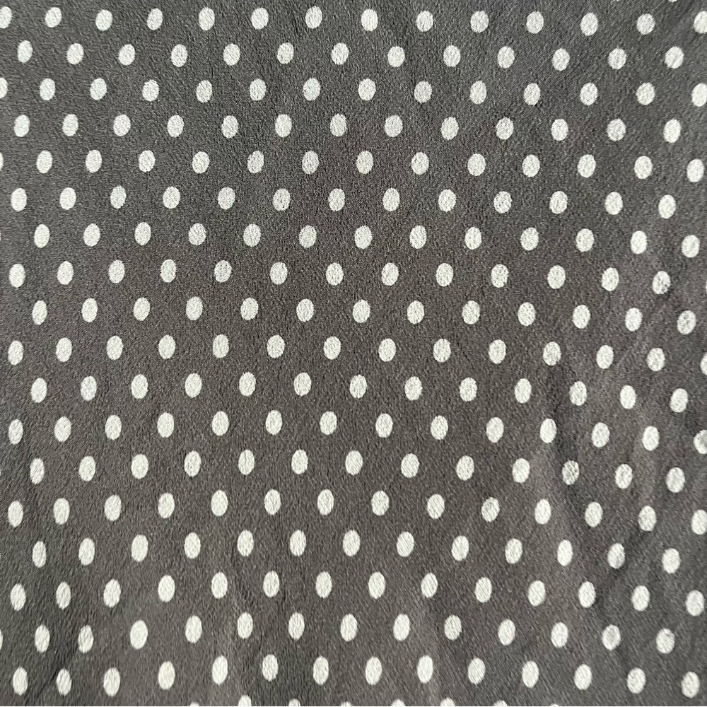 100% Silk Brown Colored Polka Dot Vintage Skirt - Picture 5 of 5